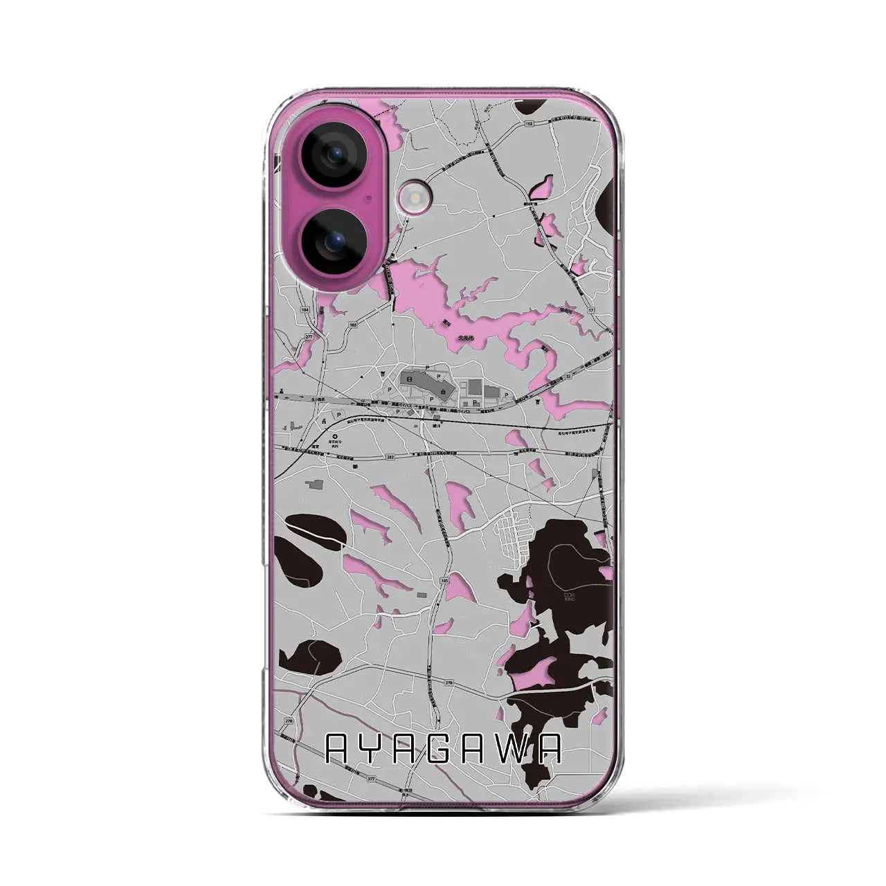 【綾川(香川県)】地図柄iPhoneケース(クリアタイプ)