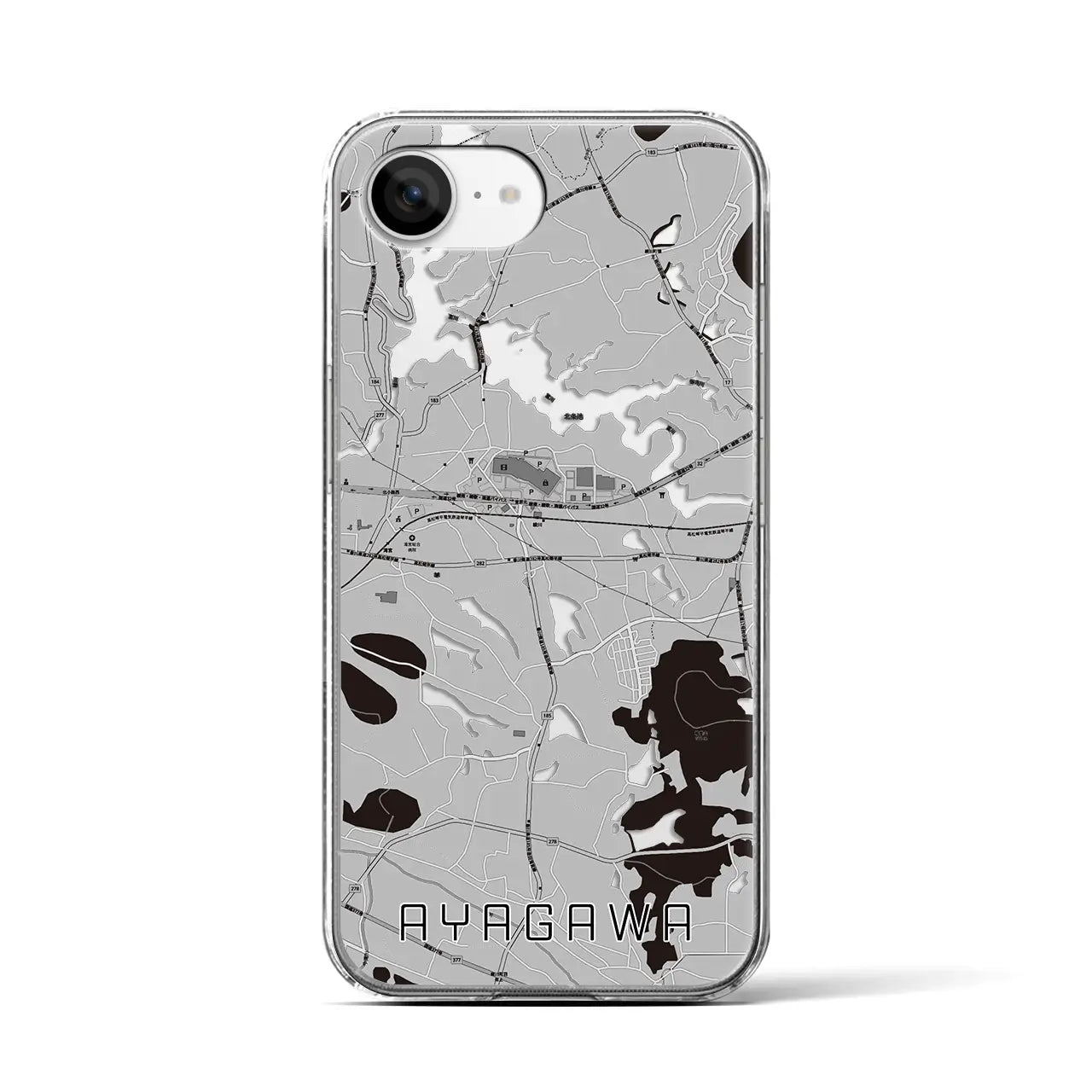 【綾川(香川県)】地図柄iPhoneケース(クリアタイプ)
