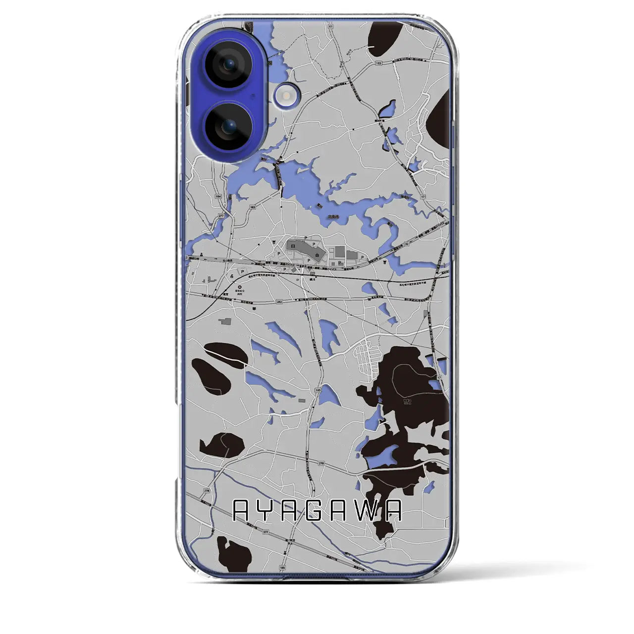 【綾川(香川県)】地図柄iPhoneケース(クリアタイプ)