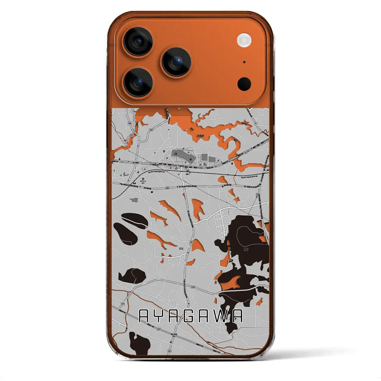 【綾川(香川県)】地図柄iPhoneケース(クリアタイプ)