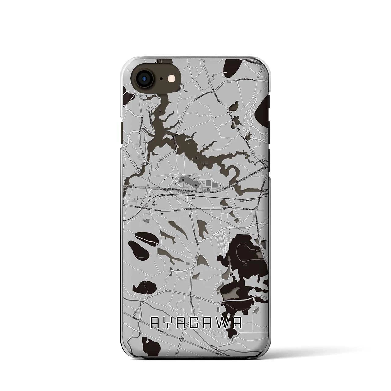 【綾川(香川県)】地図柄iPhoneケース(クリアタイプ)