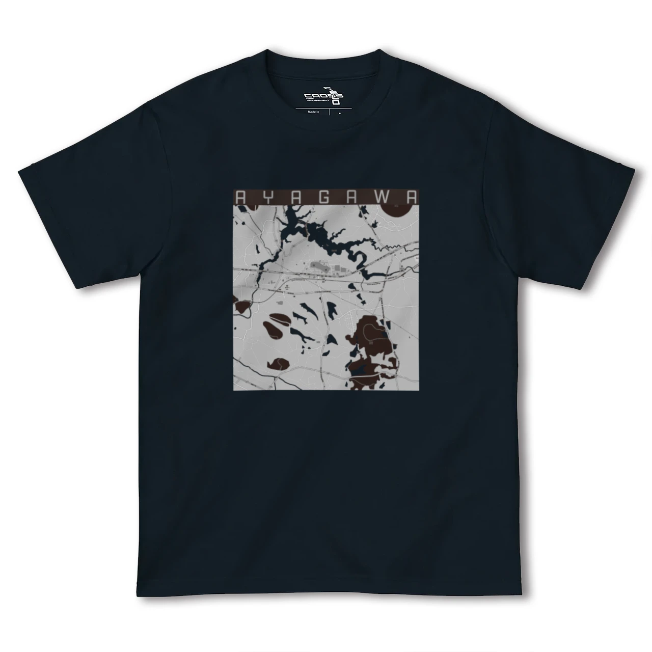 【綾川(香川県)】地図柄ヘビーウェイトTシャツ