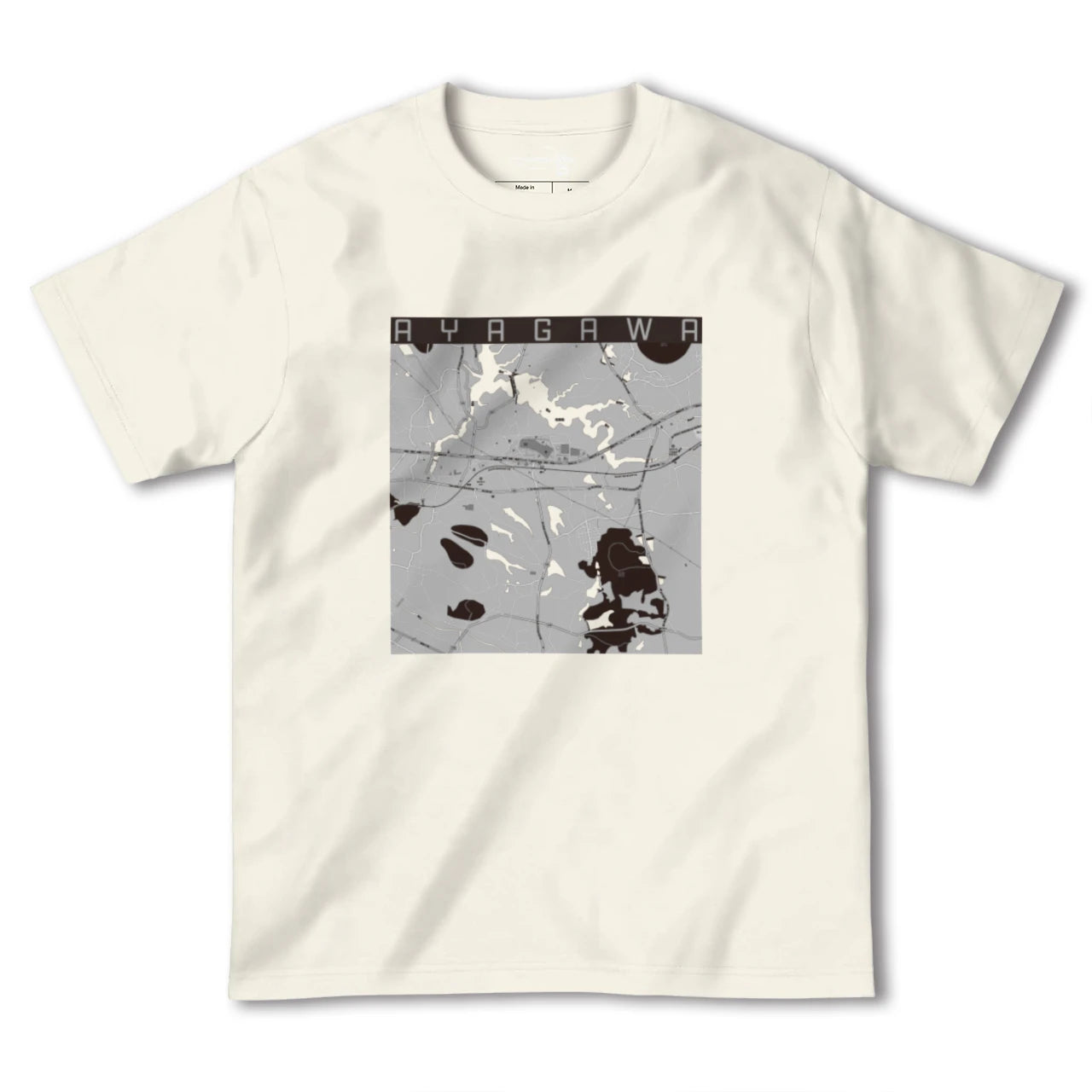 【綾川(香川県)】地図柄ヘビーウェイトTシャツ