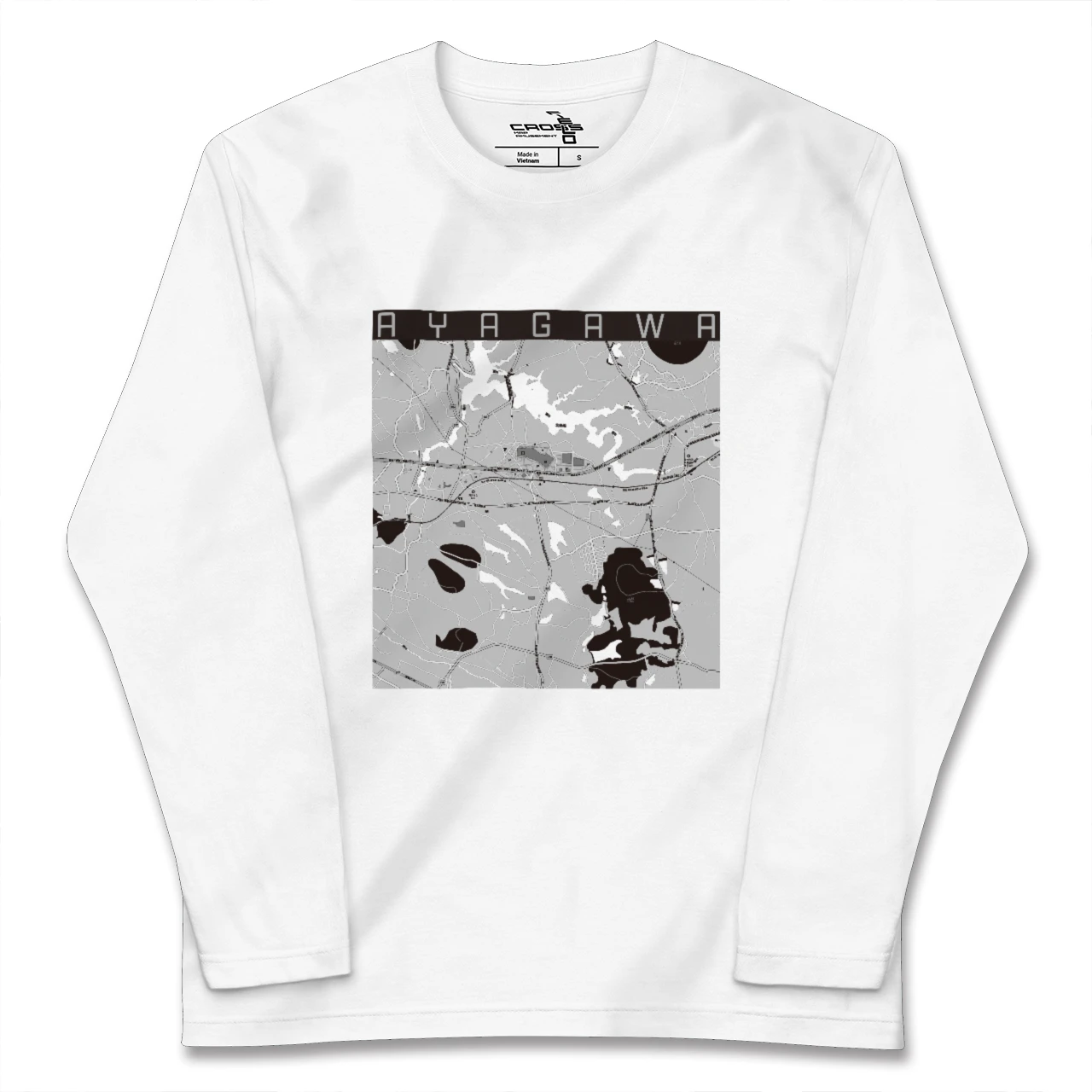 【綾川(香川県)】地図柄ロングスリーブTシャツ