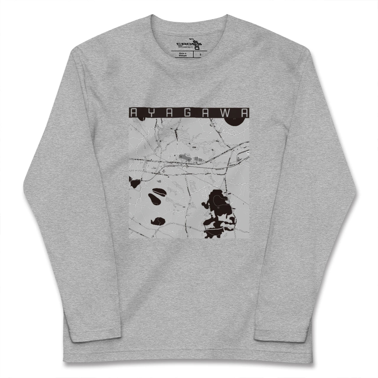 【綾川(香川県)】地図柄ロングスリーブTシャツ