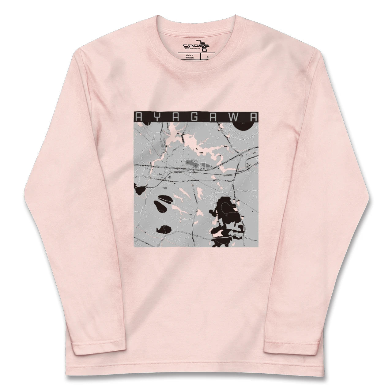 【綾川(香川県)】地図柄ロングスリーブTシャツ