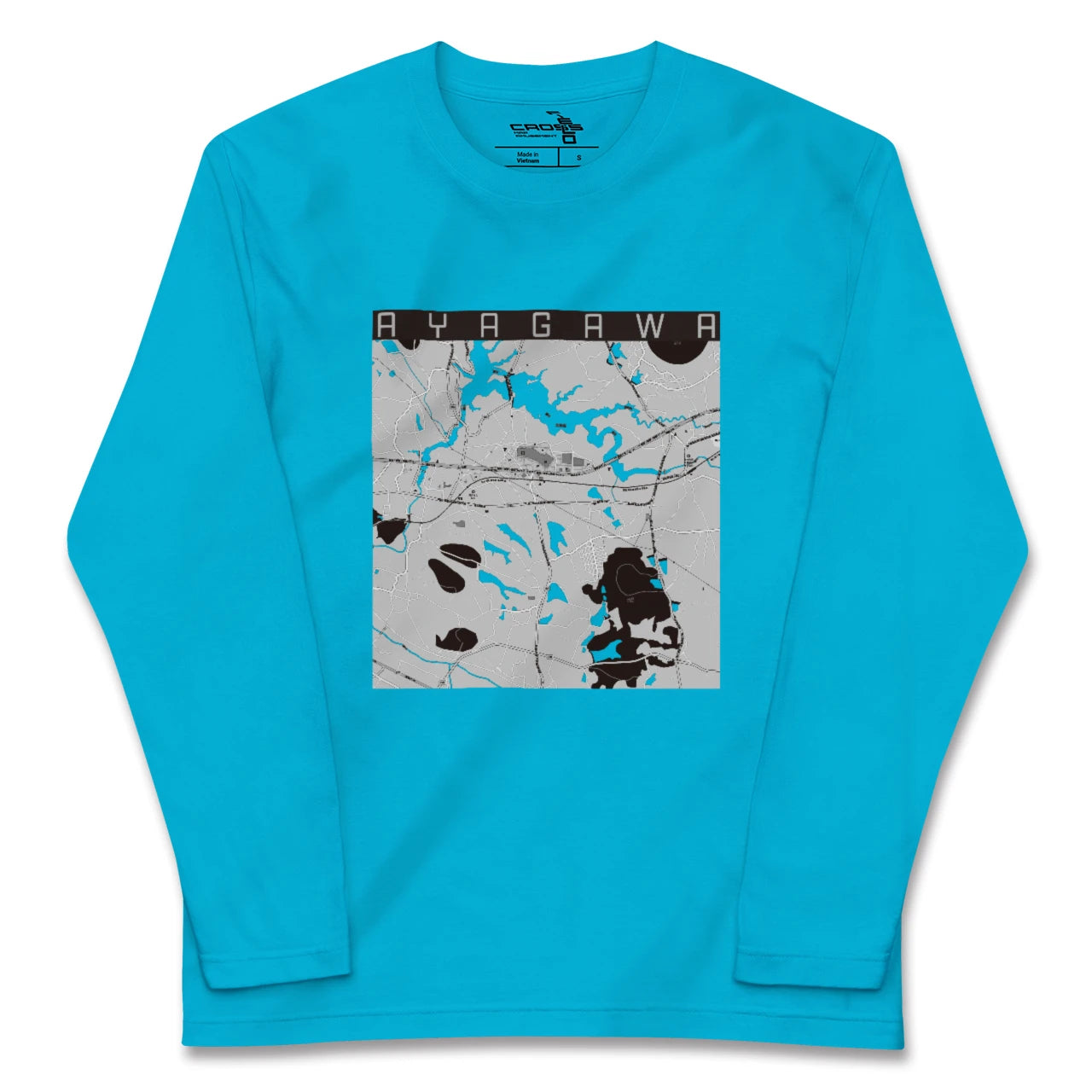 【綾川(香川県)】地図柄ロングスリーブTシャツ