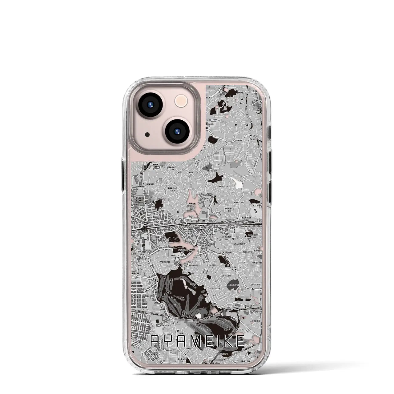 【菖蒲池(奈良県)】地図柄iPhoneケース(MagSafeタイプ)