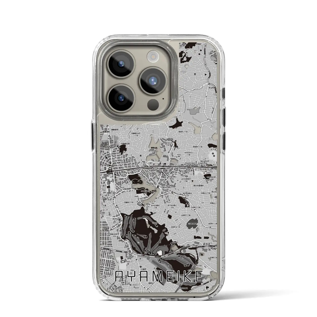 【菖蒲池(奈良県)】地図柄iPhoneケース(MagSafeタイプ)