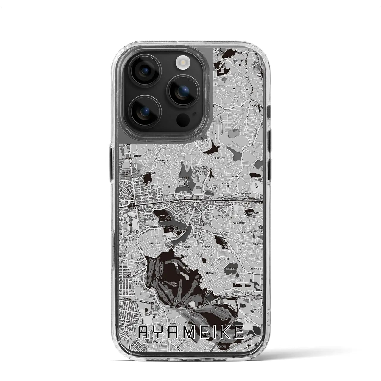 【菖蒲池(奈良県)】地図柄iPhoneケース(MagSafeタイプ)