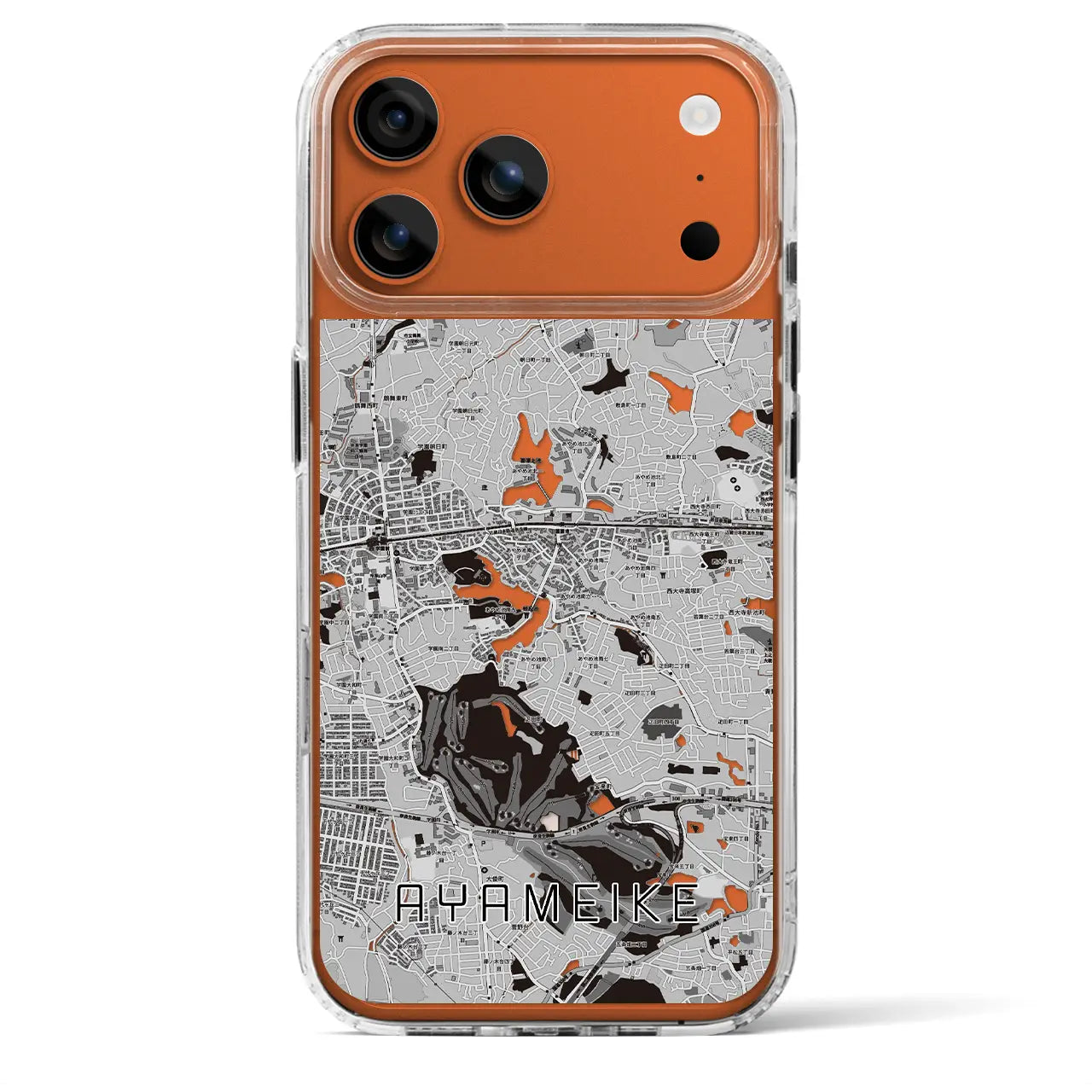 【菖蒲池(奈良県)】地図柄iPhoneケース(MagSafeタイプ)