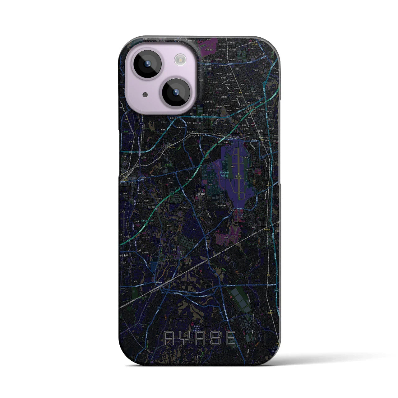 【綾瀬(神奈川県)】地図柄iPhoneケース(バックカバータイプ)