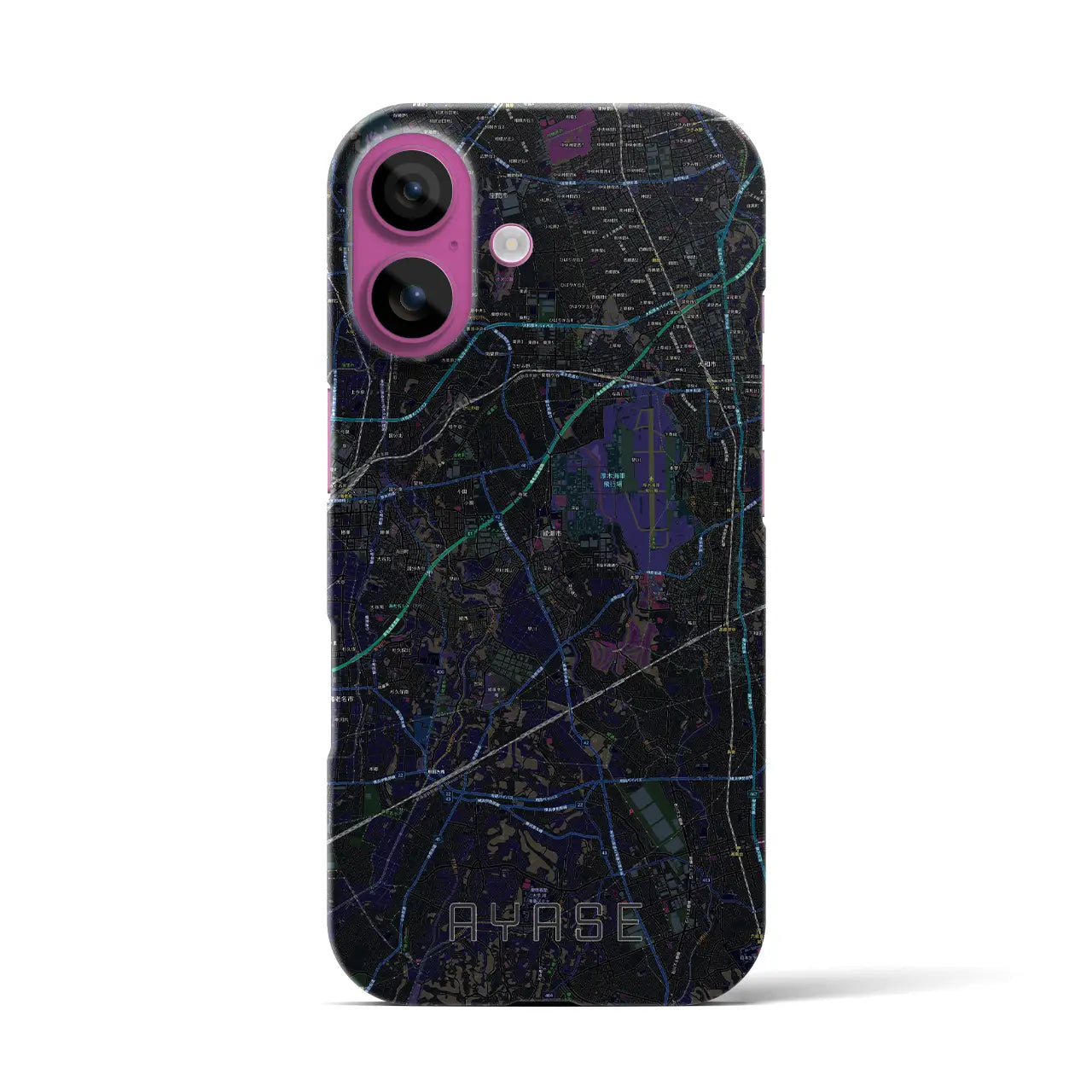 【綾瀬(神奈川県)】地図柄iPhoneケース(バックカバータイプ)