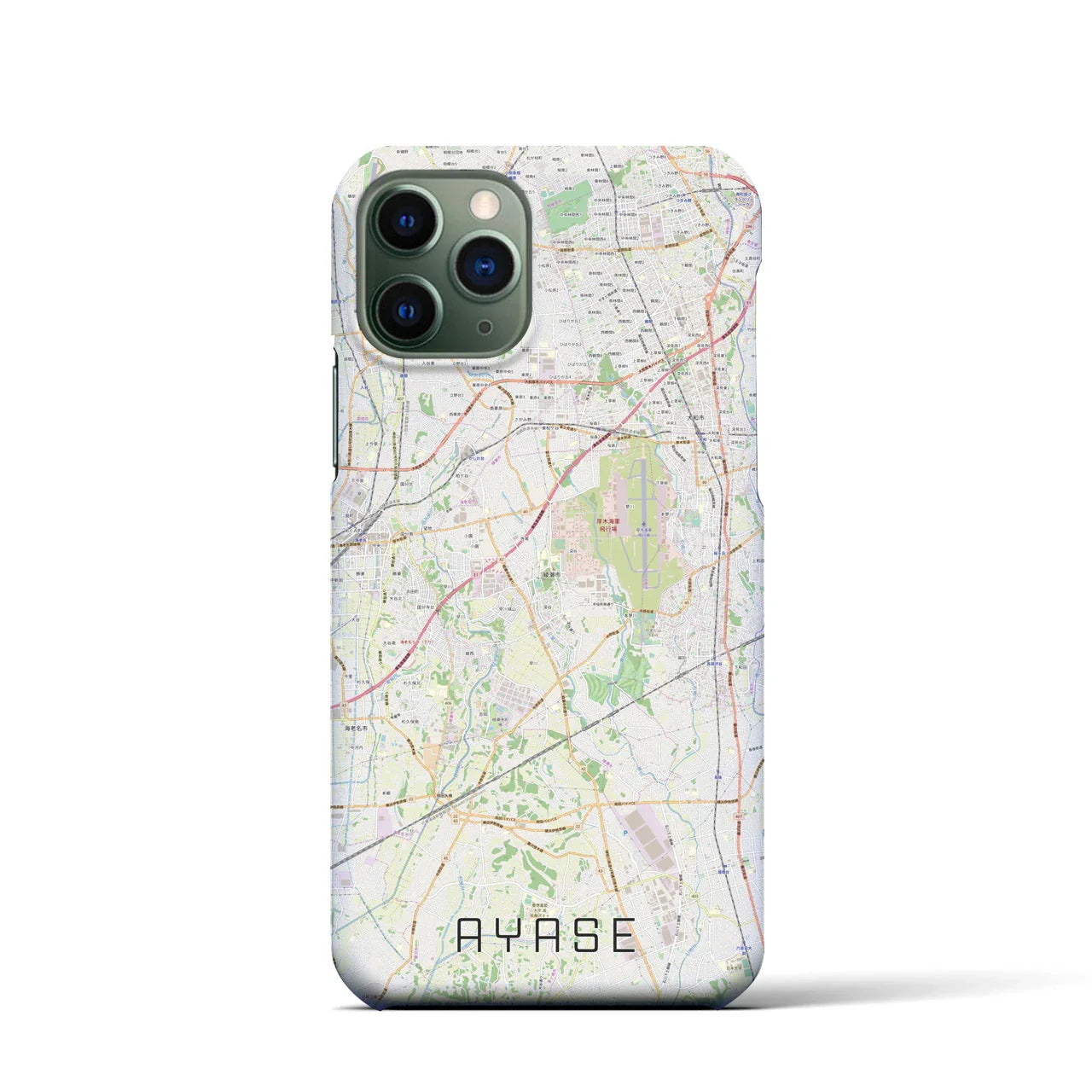 【綾瀬(神奈川県)】地図柄iPhoneケース(バックカバータイプ)