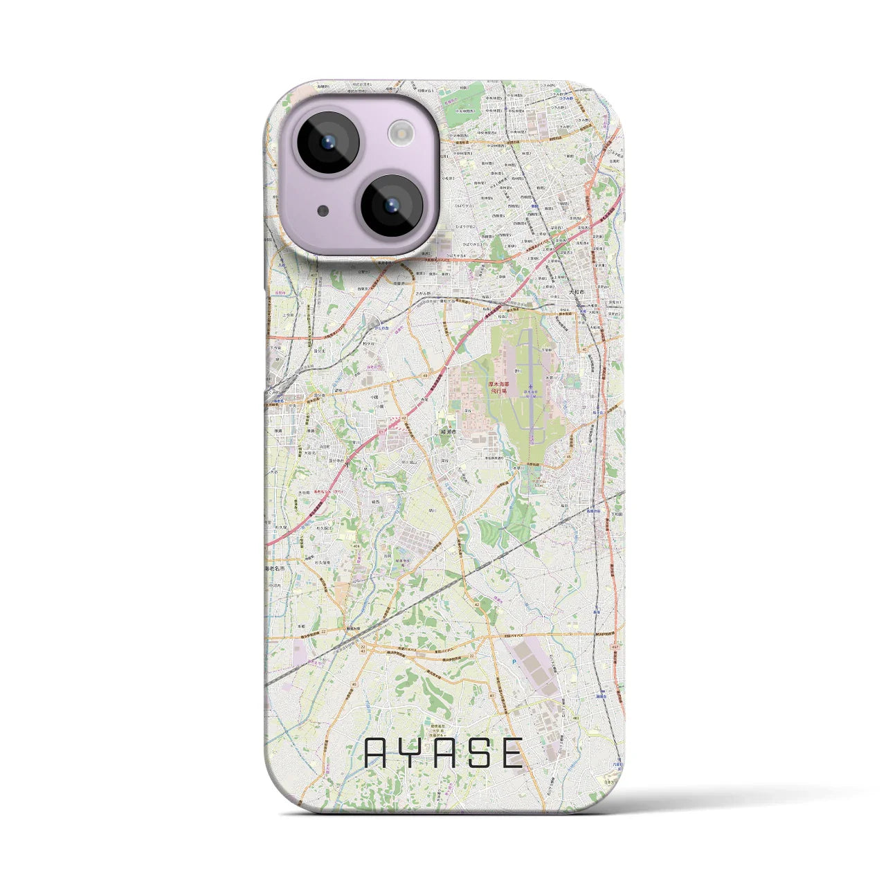 【綾瀬(神奈川県)】地図柄iPhoneケース(バックカバータイプ)