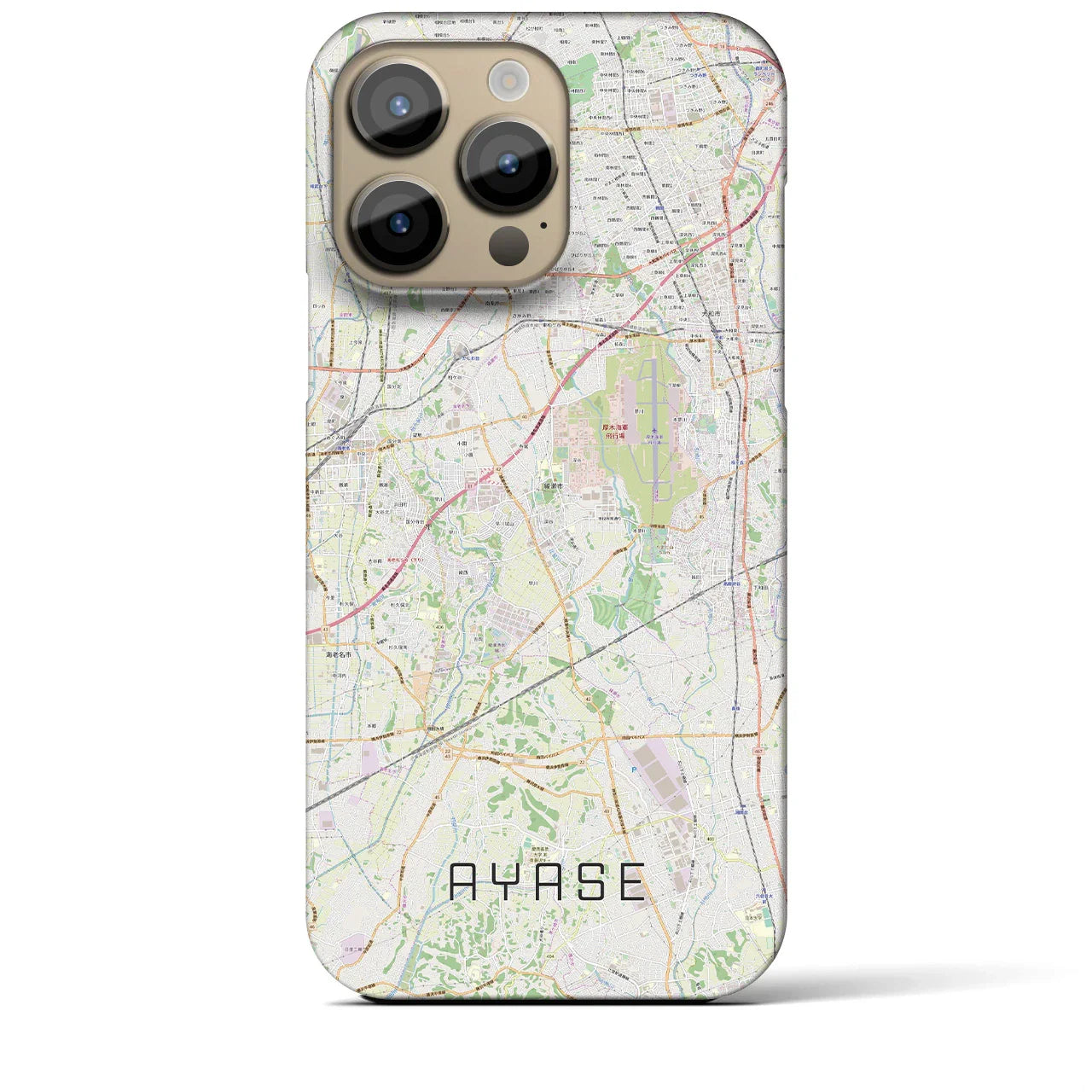 【綾瀬(神奈川県)】地図柄iPhoneケース(バックカバータイプ)