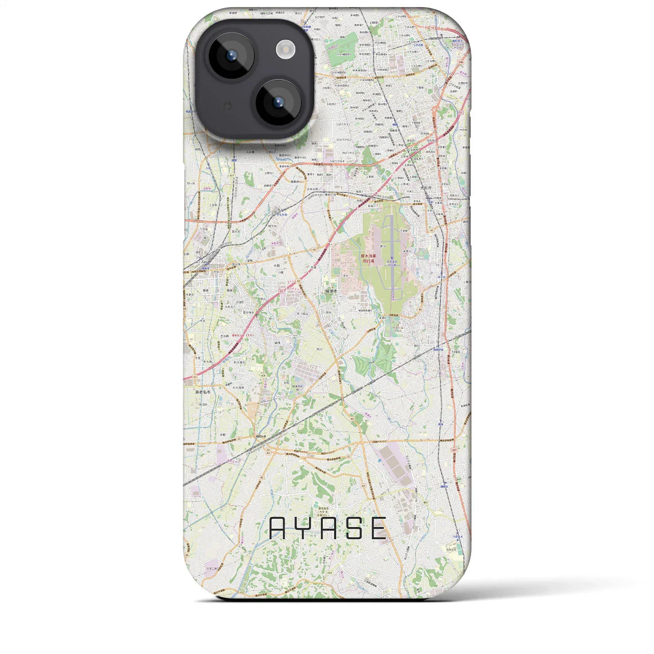 【綾瀬(神奈川県)】地図柄iPhoneケース(バックカバータイプ)