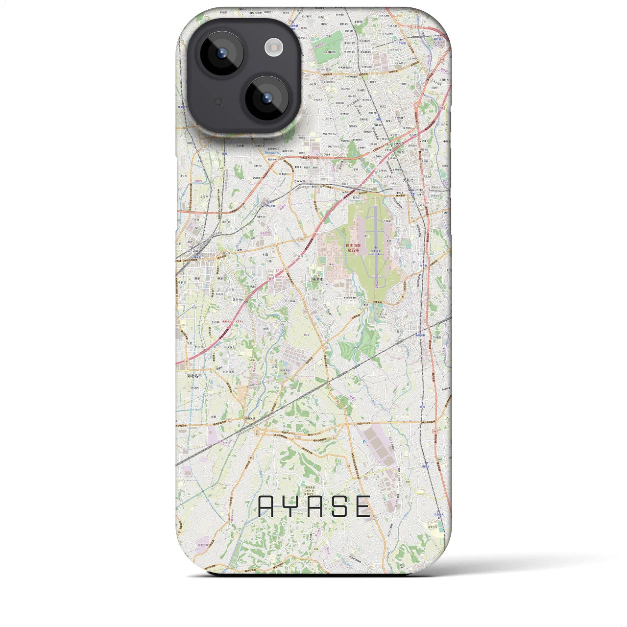 【綾瀬(神奈川県)】地図柄iPhoneケース(バックカバータイプ)