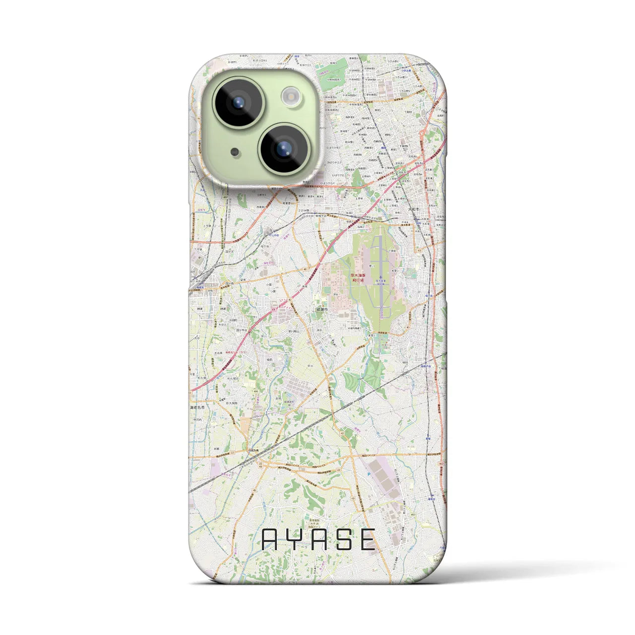 【綾瀬(神奈川県)】地図柄iPhoneケース(バックカバータイプ)