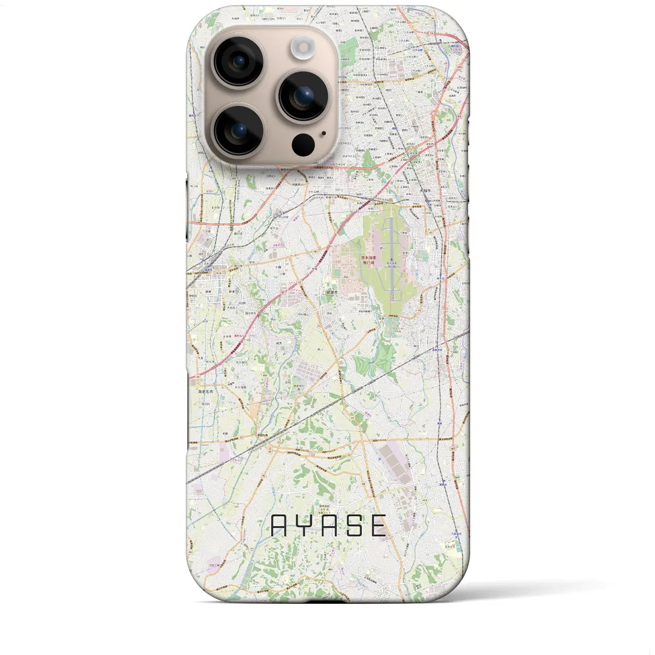【綾瀬(神奈川県)】地図柄iPhoneケース(バックカバータイプ)