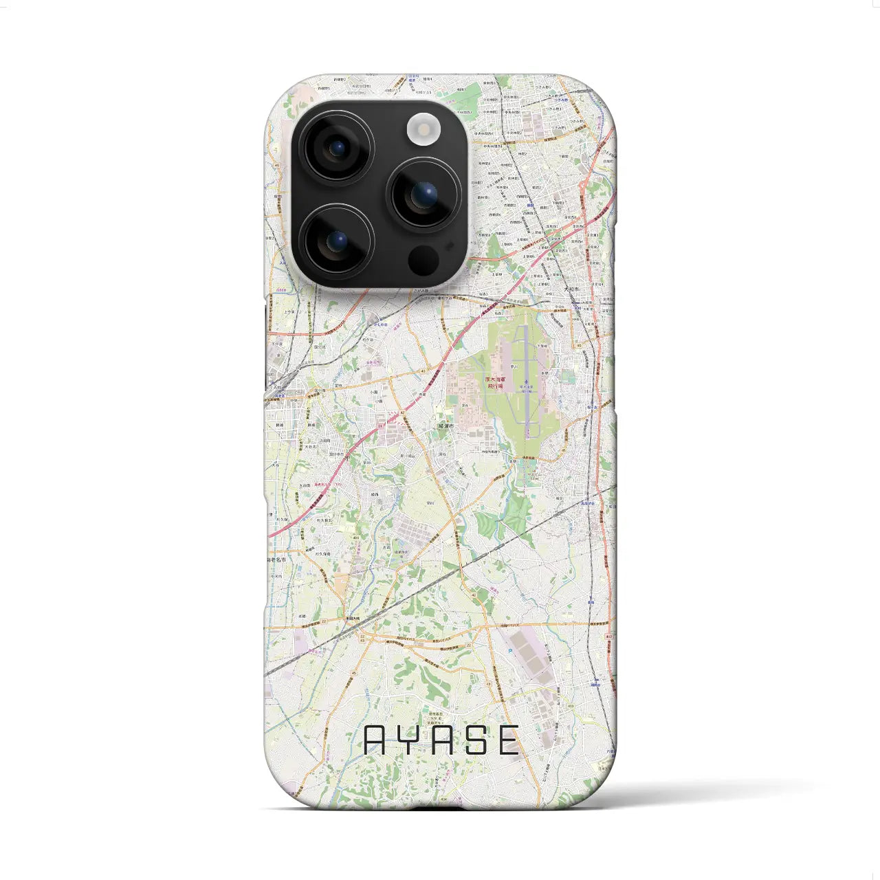 【綾瀬(神奈川県)】地図柄iPhoneケース(バックカバータイプ)