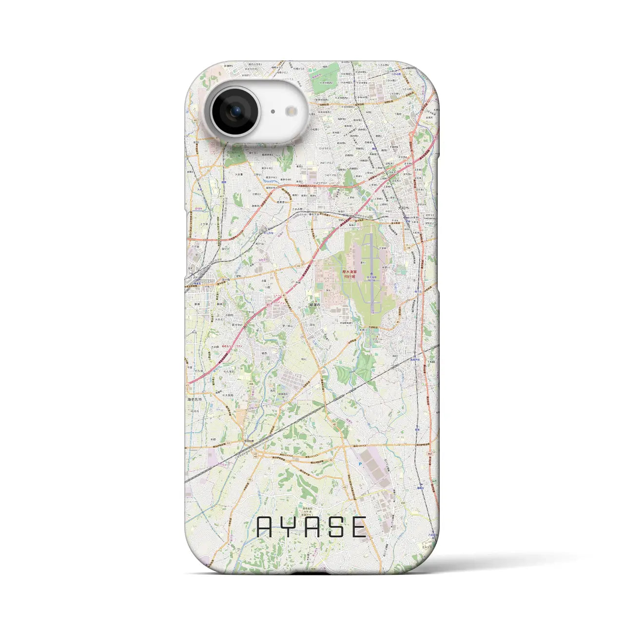 【綾瀬(神奈川県)】地図柄iPhoneケース(バックカバータイプ)