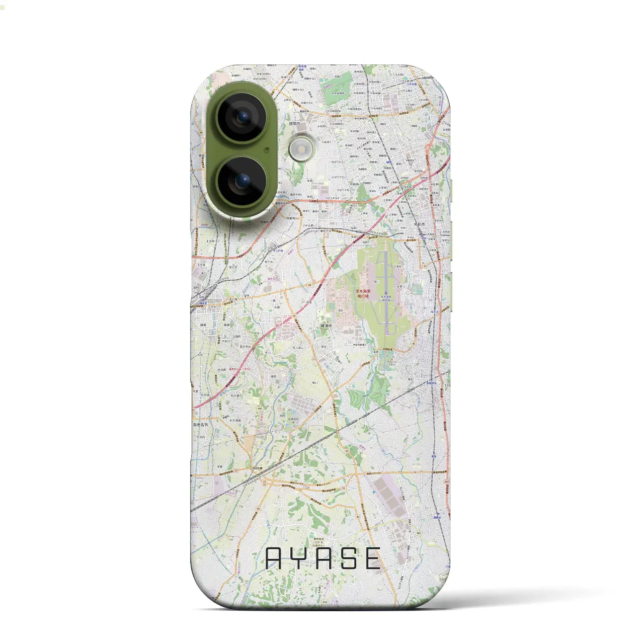 【綾瀬(神奈川県)】地図柄iPhoneケース(バックカバータイプ)