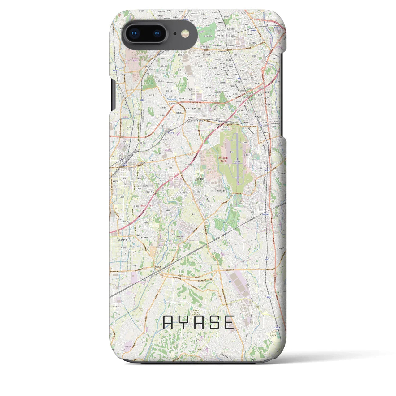 【綾瀬(神奈川県)】地図柄iPhoneケース(バックカバータイプ)