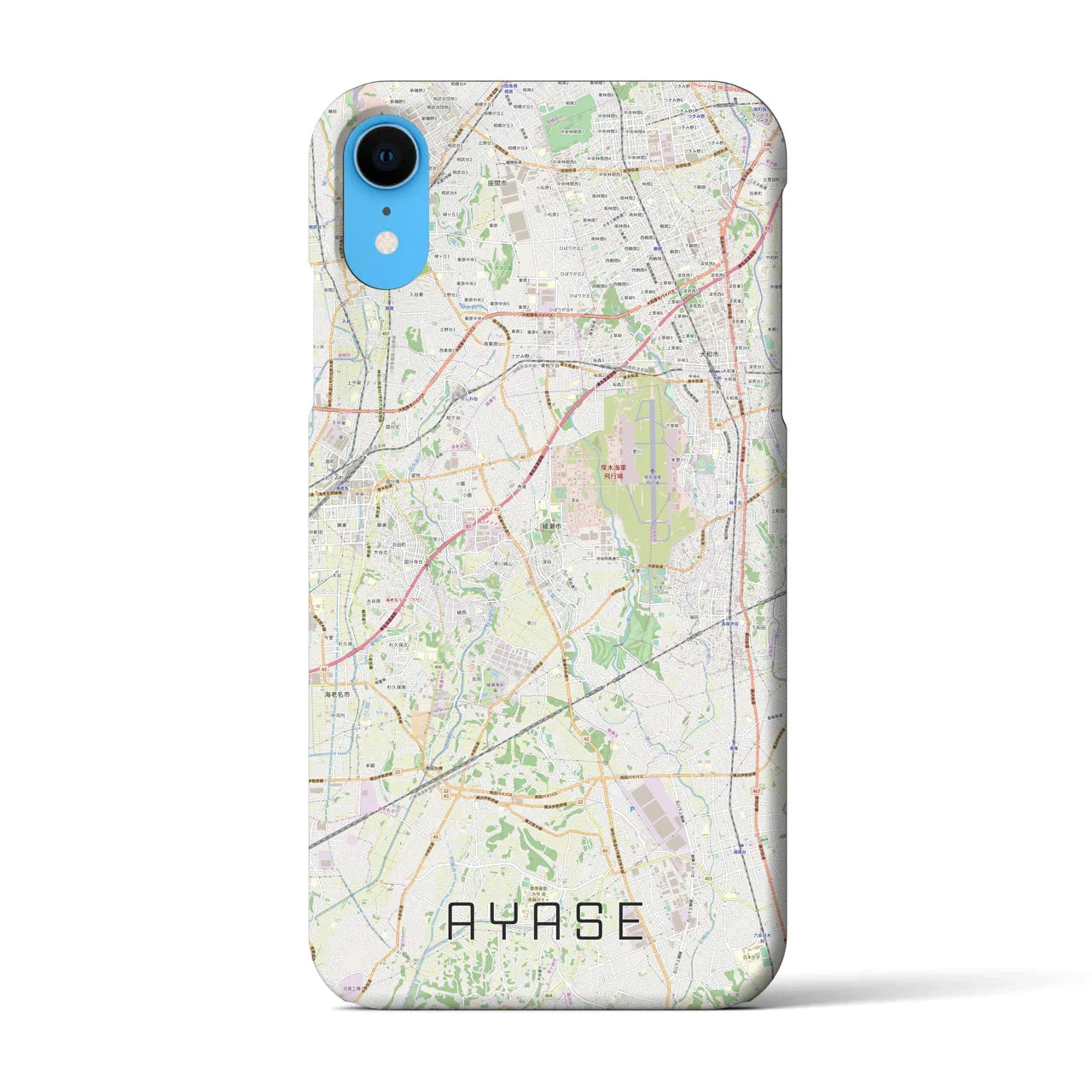 【綾瀬(神奈川県)】地図柄iPhoneケース(バックカバータイプ)