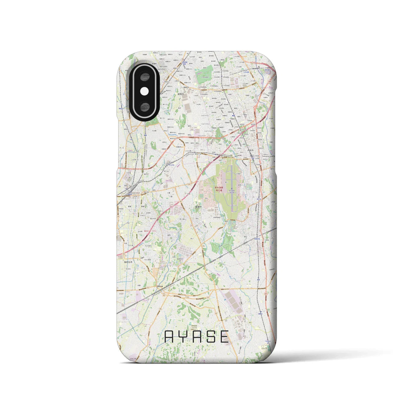 【綾瀬(神奈川県)】地図柄iPhoneケース(バックカバータイプ)