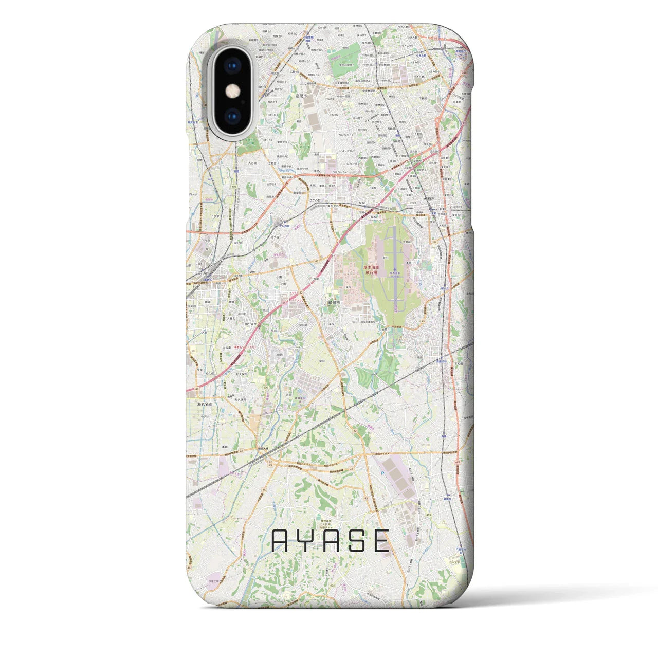 【綾瀬(神奈川県)】地図柄iPhoneケース(バックカバータイプ)