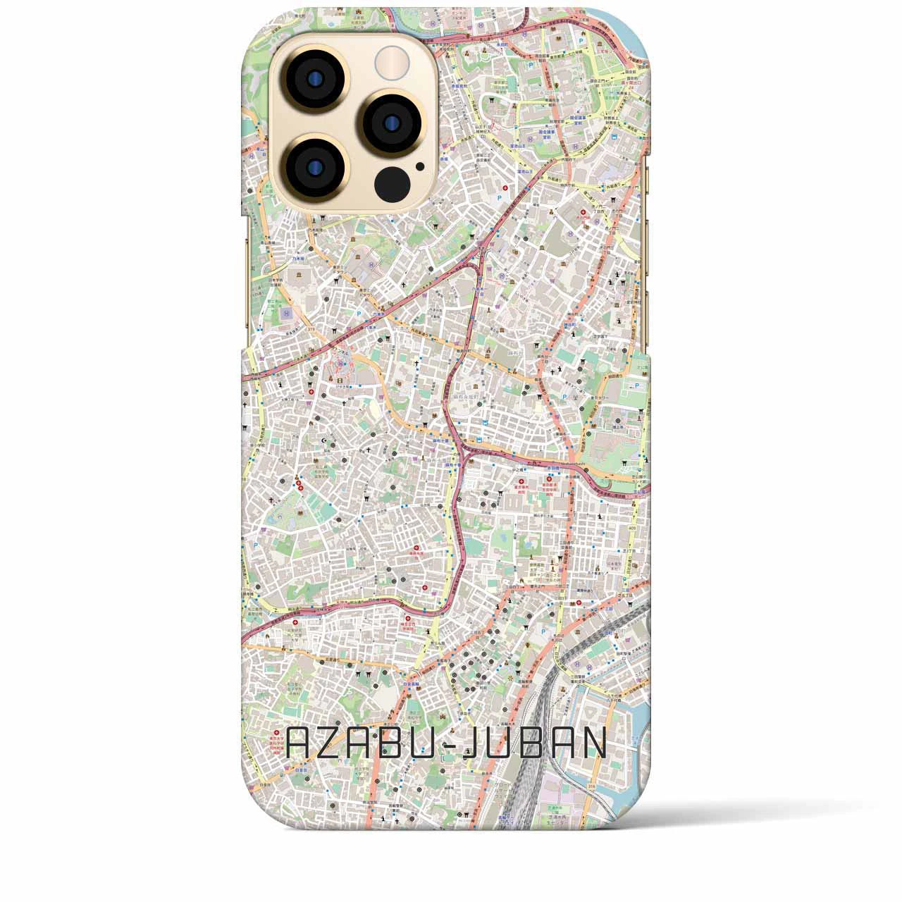 【麻布十番(東京都)】地図柄iPhoneケース(バックカバータイプ)