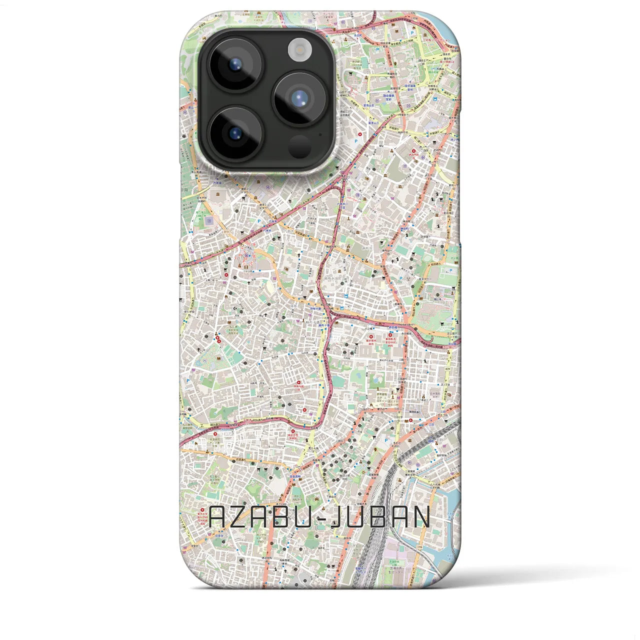 【麻布十番(東京都)】地図柄iPhoneケース(バックカバータイプ)