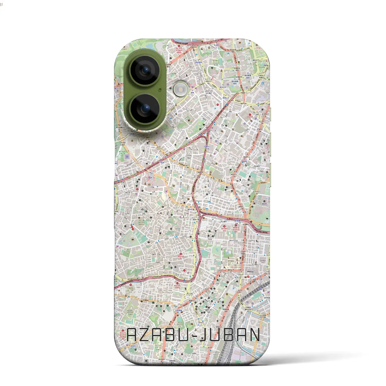 【麻布十番(東京都)】地図柄iPhoneケース(バックカバータイプ)ブラック・iPhone 17 Pro Max 用