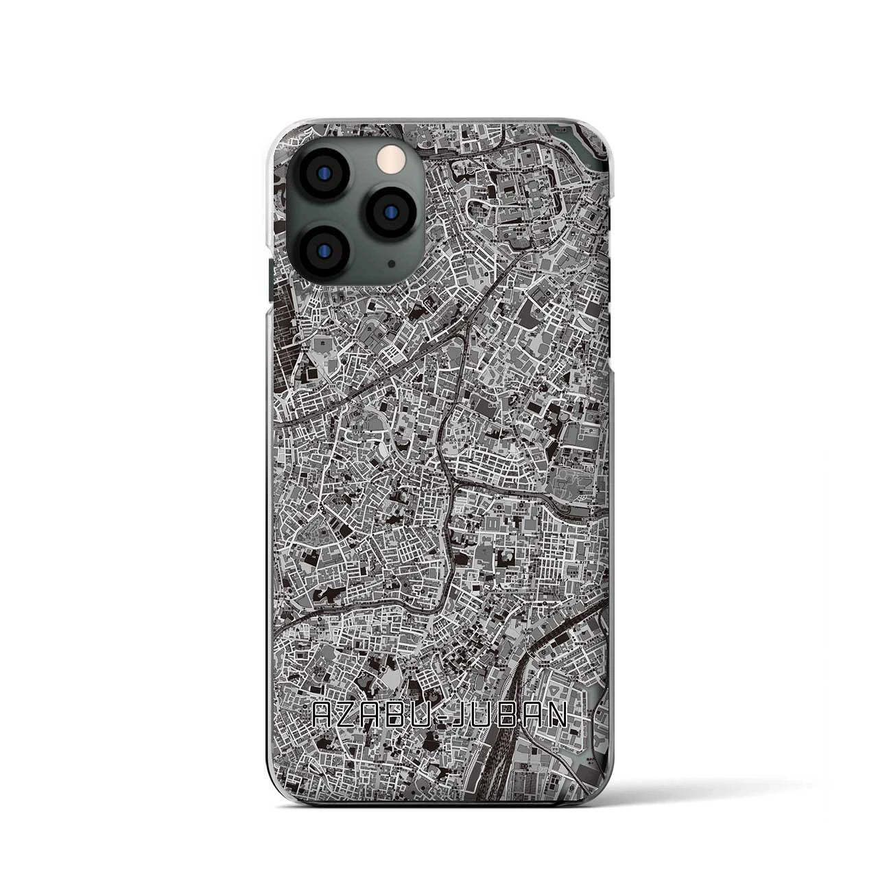 【麻布十番(東京都)】地図柄iPhoneケース(クリアタイプ)