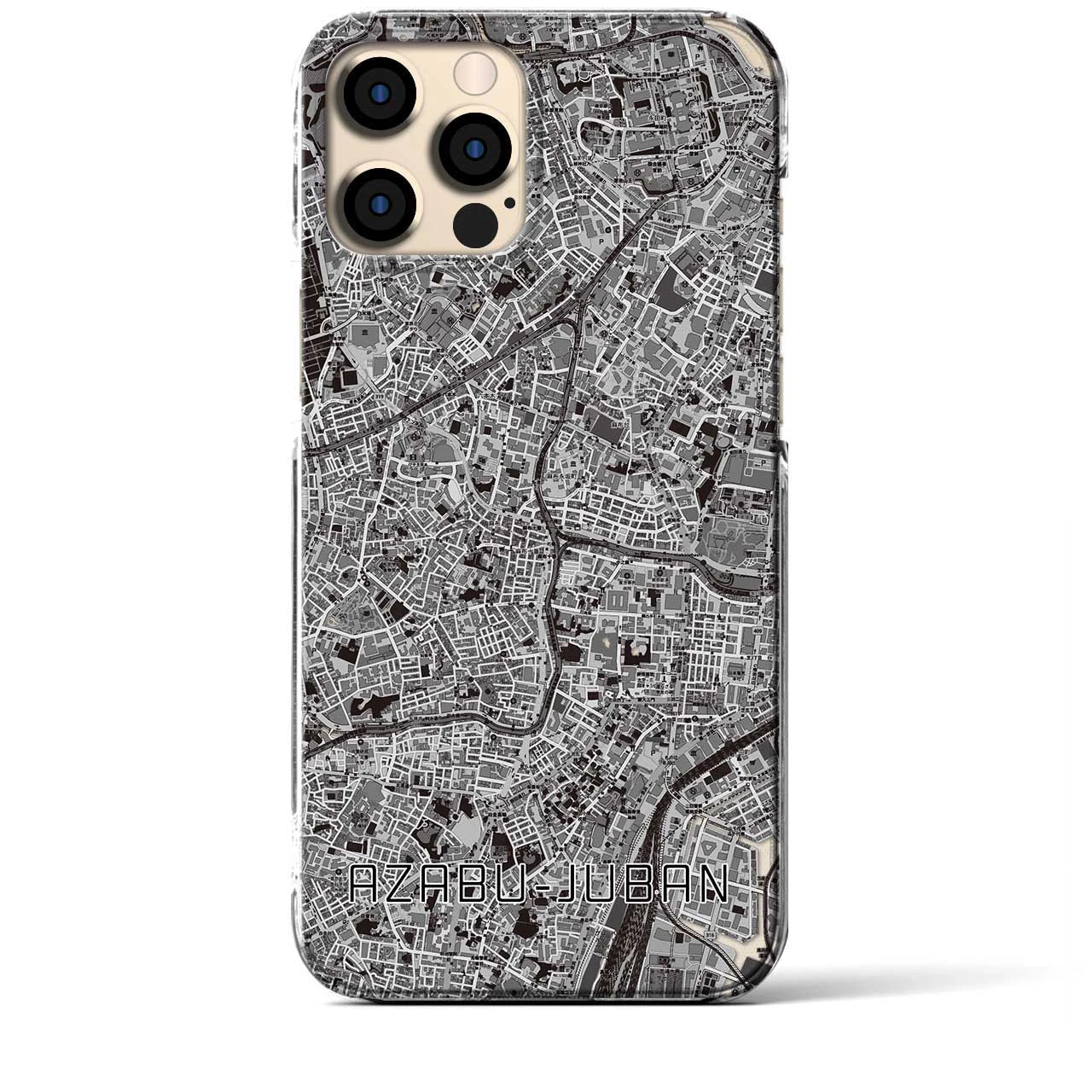 【麻布十番(東京都)】地図柄iPhoneケース(クリアタイプ)