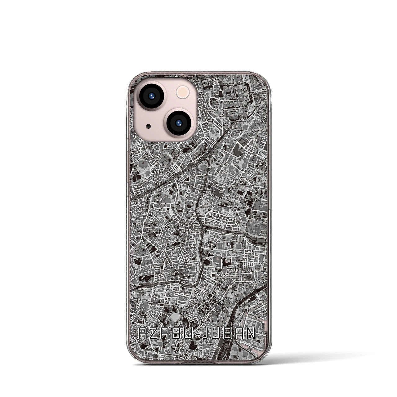 【麻布十番(東京都)】地図柄iPhoneケース(クリアタイプ)