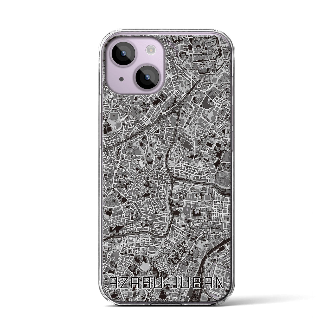 【麻布十番(東京都)】地図柄iPhoneケース(クリアタイプ)