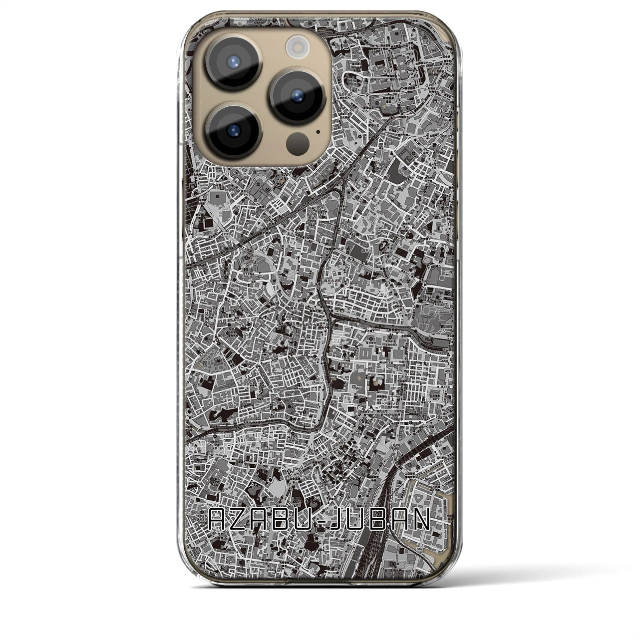 【麻布十番(東京都)】地図柄iPhoneケース(クリアタイプ)