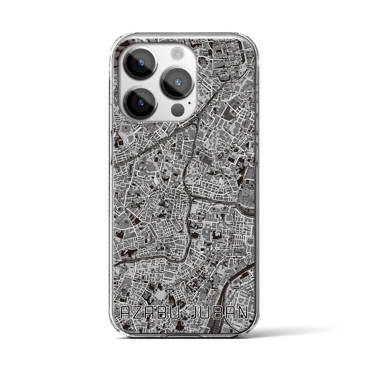 【麻布十番(東京都)】地図柄iPhoneケース(クリアタイプ)