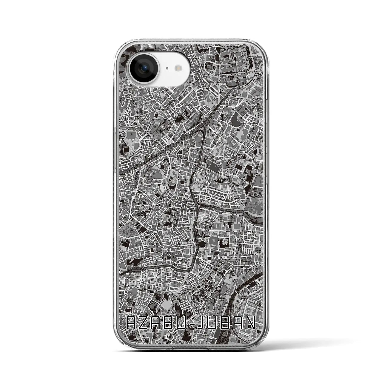 【麻布十番(東京都)】地図柄iPhoneケース(クリアタイプ)