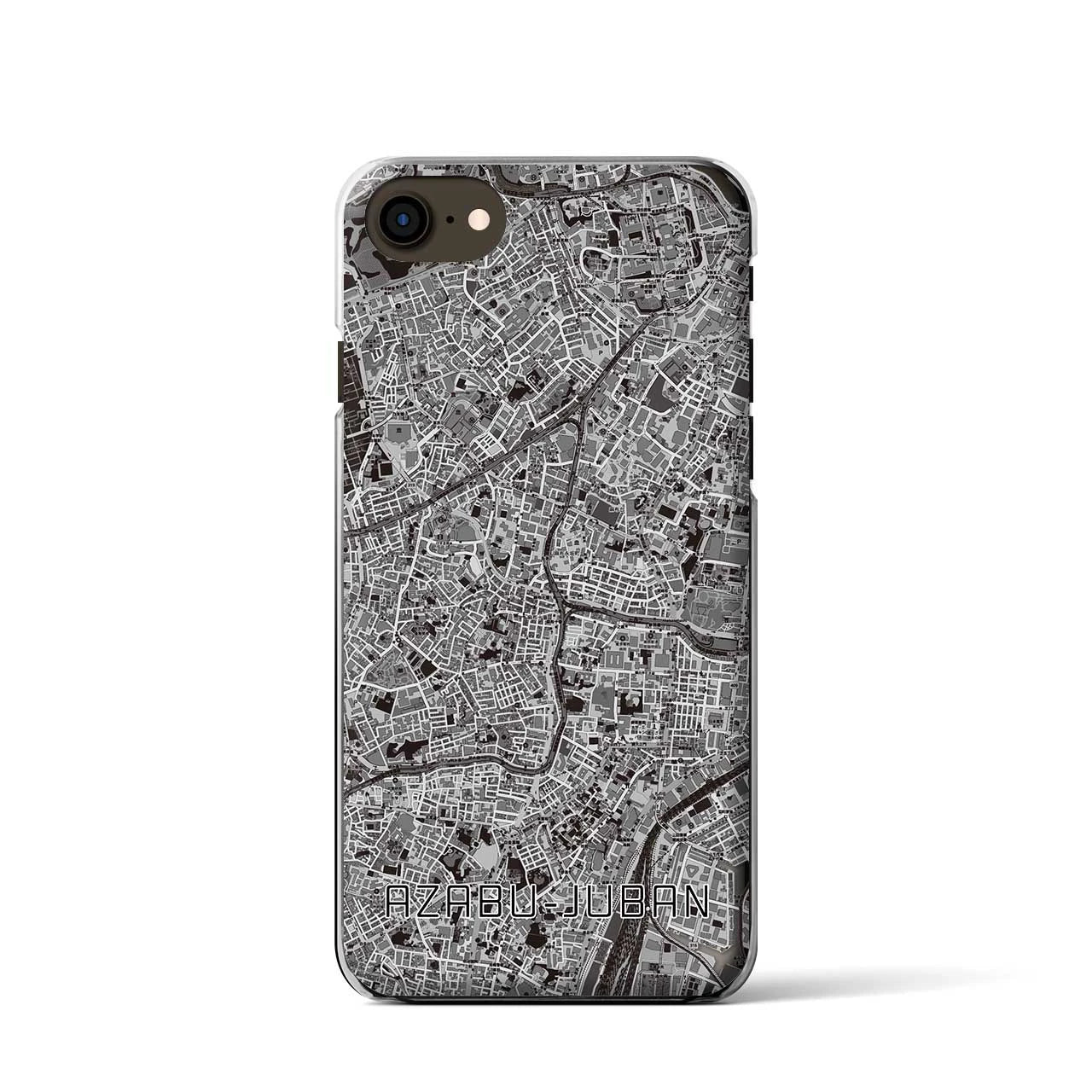 【麻布十番(東京都)】地図柄iPhoneケース(クリアタイプ)