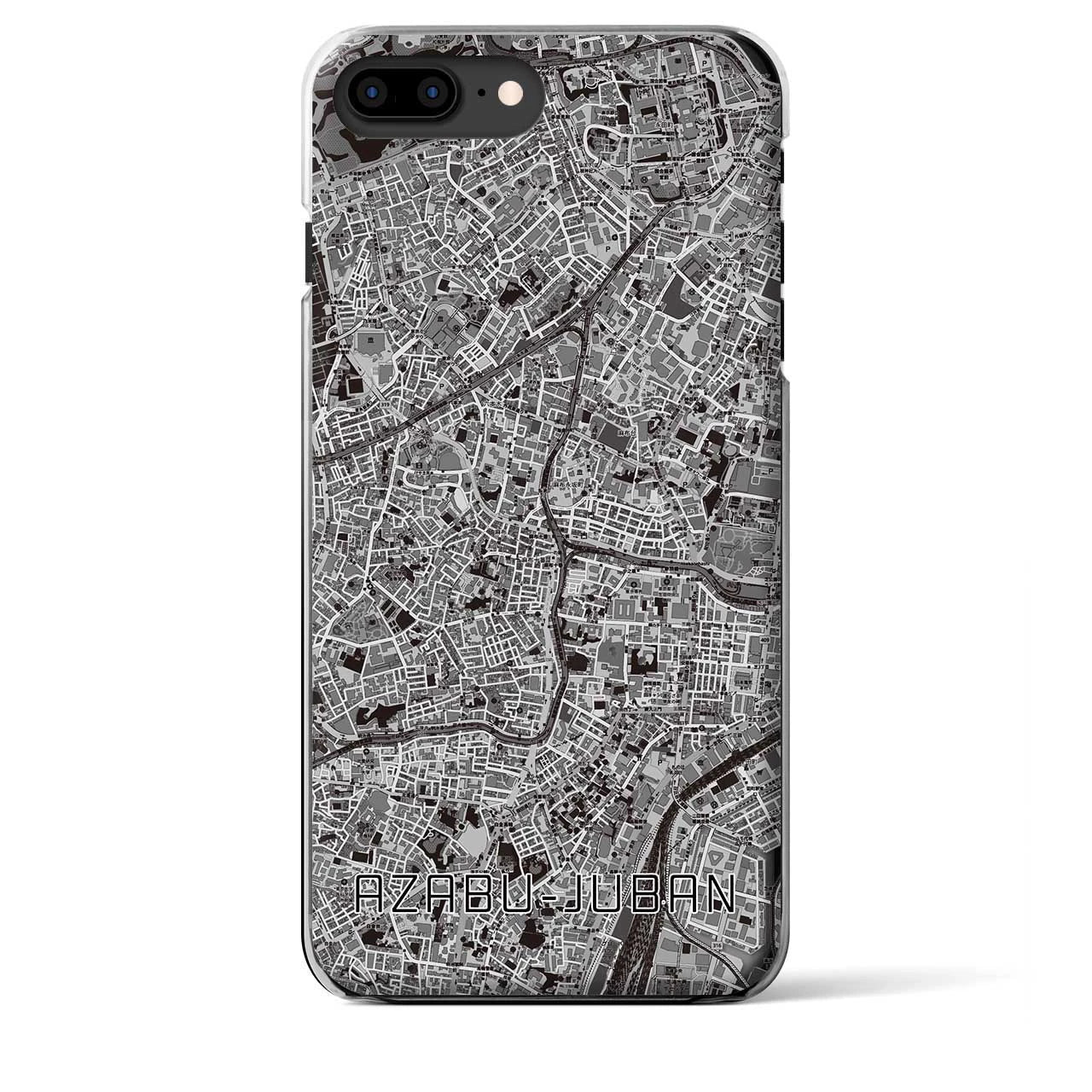 【麻布十番(東京都)】地図柄iPhoneケース(クリアタイプ)