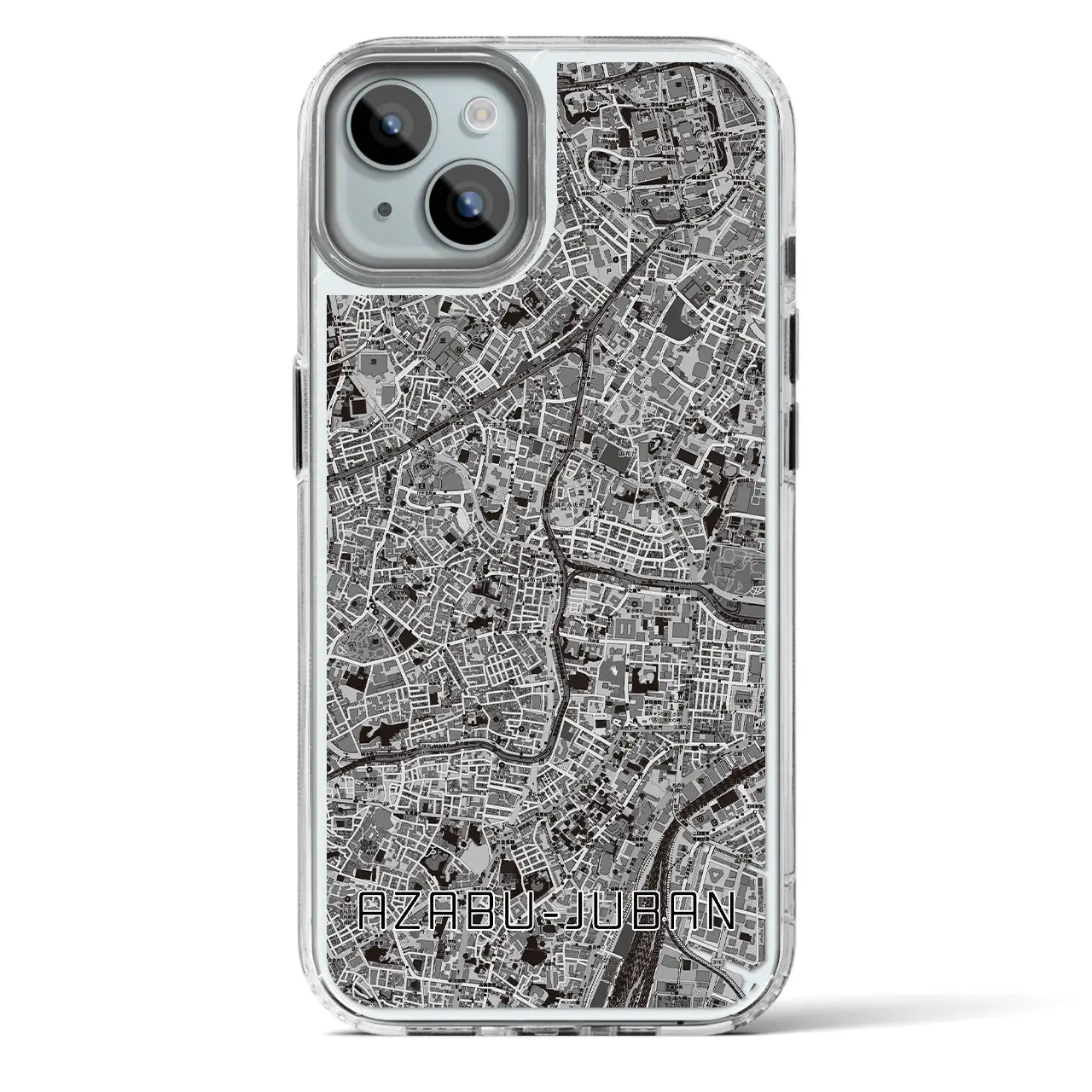 【麻布十番(東京都)】地図柄iPhoneケース(MagSafeタイプ)