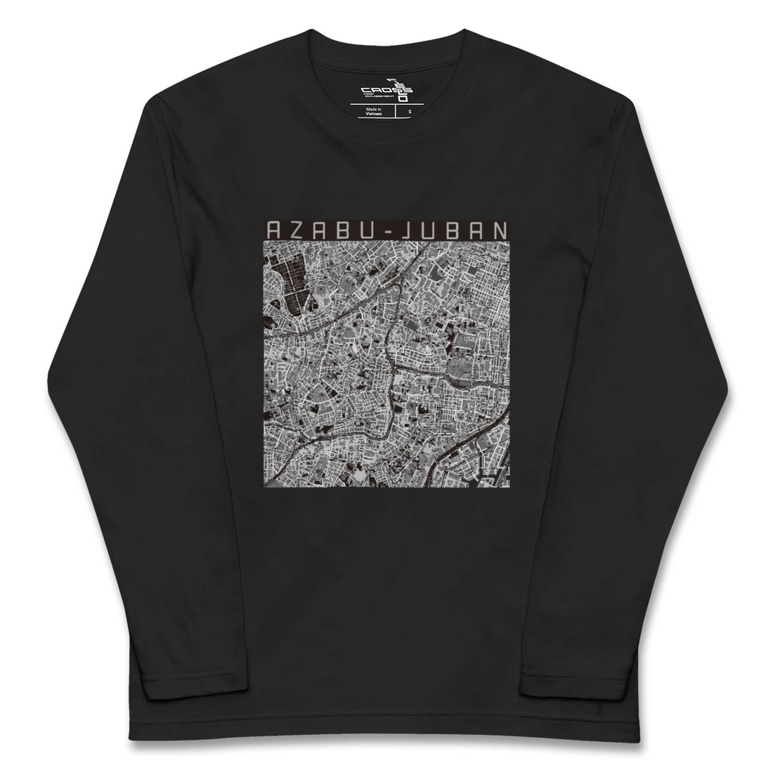 【麻布十番(東京都)】地図柄ロングスリーブTシャツ