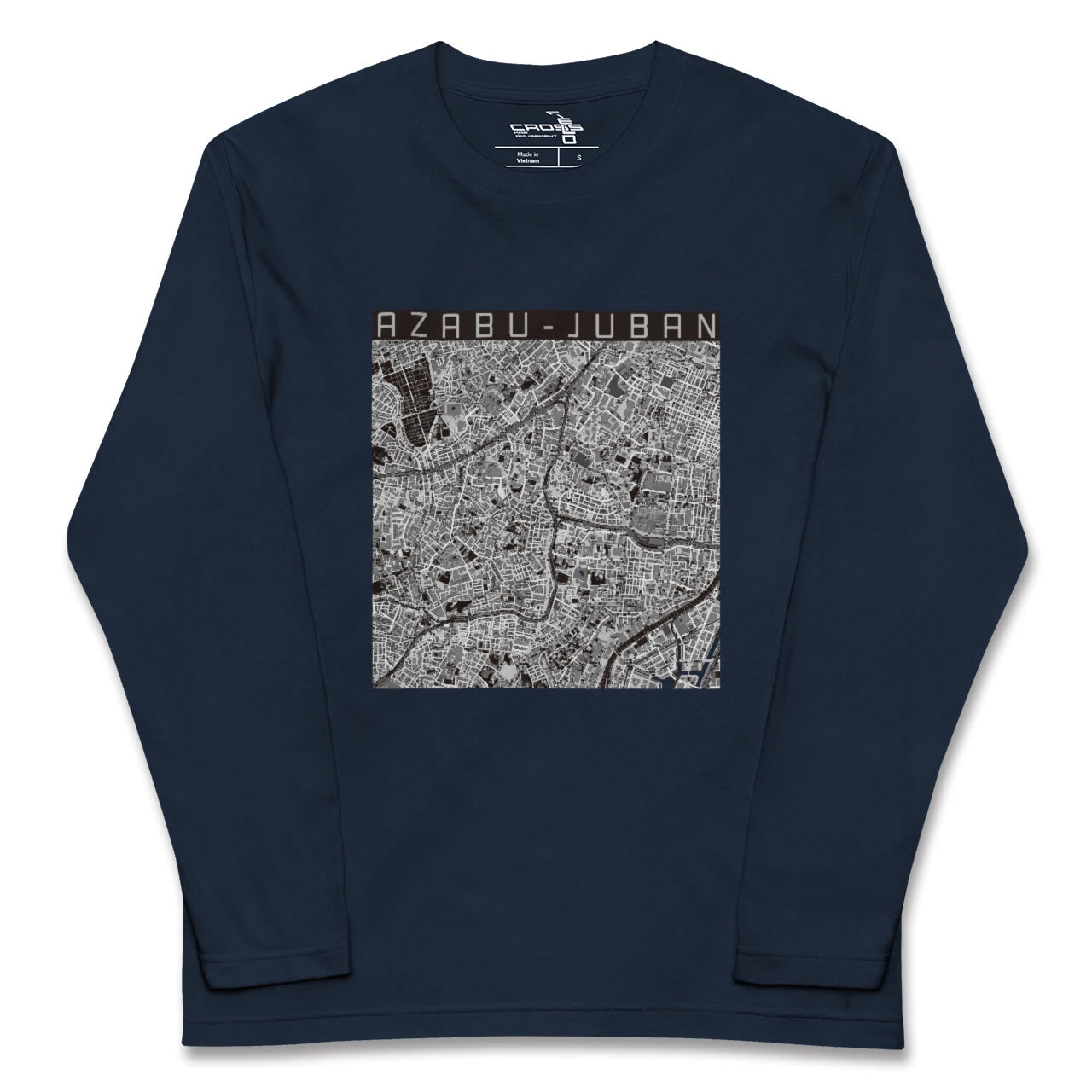 【麻布十番(東京都)】地図柄ロングスリーブTシャツ