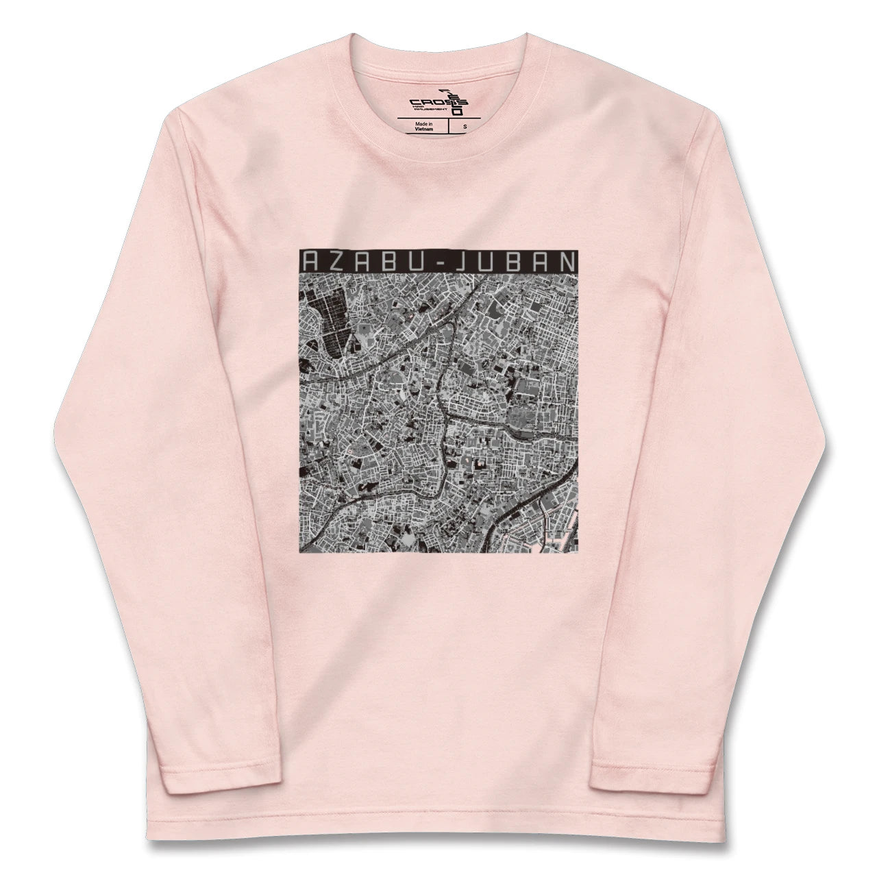 【麻布十番(東京都)】地図柄ロングスリーブTシャツ