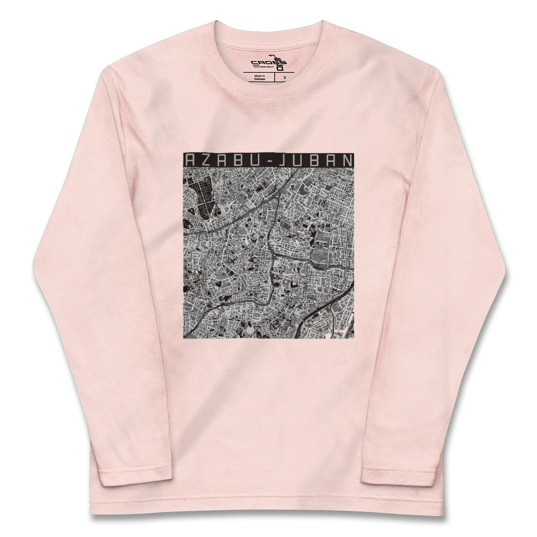 【麻布十番(東京都)】地図柄ロングスリーブTシャツ