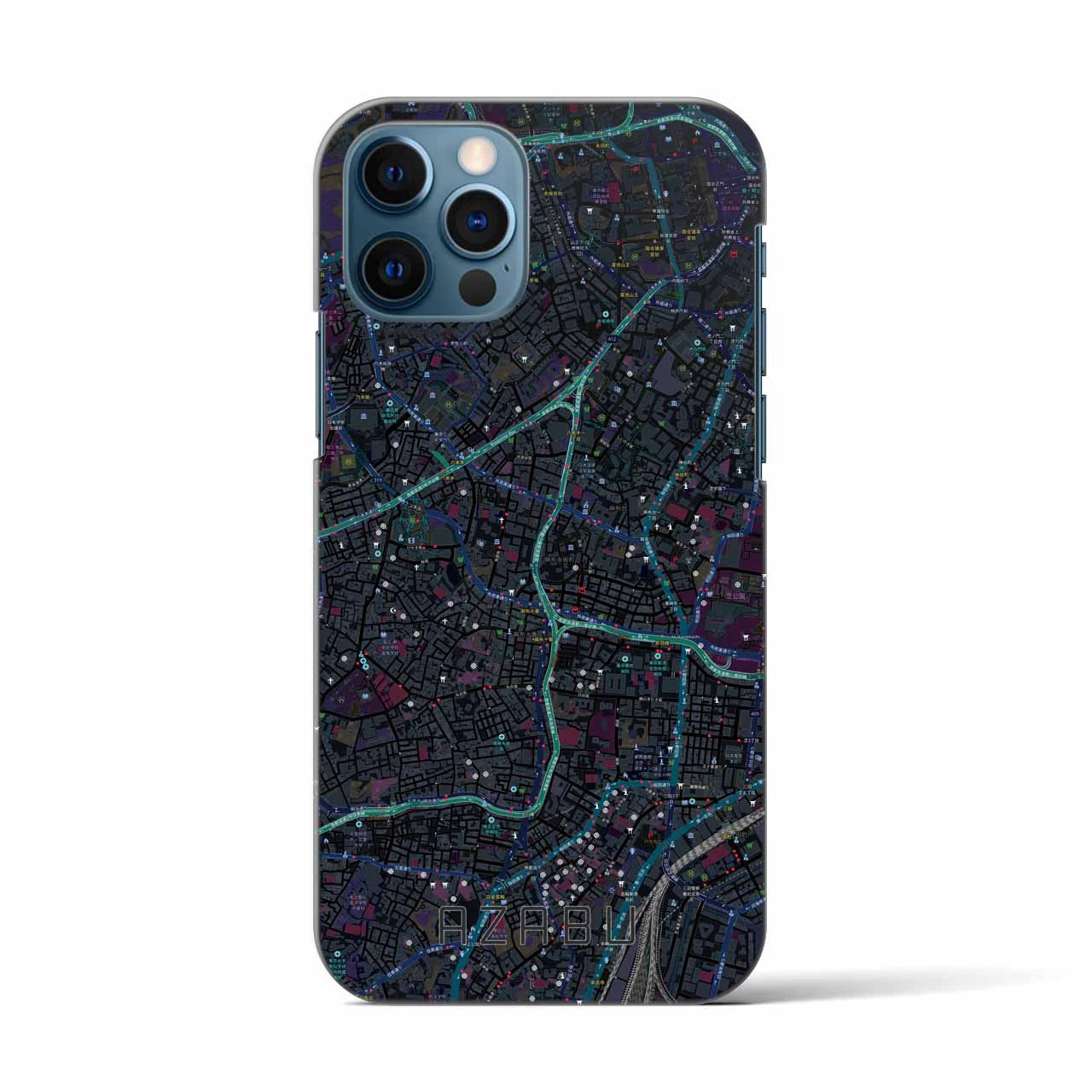 【麻布(東京都)】地図柄iPhoneケース(バックカバータイプ)