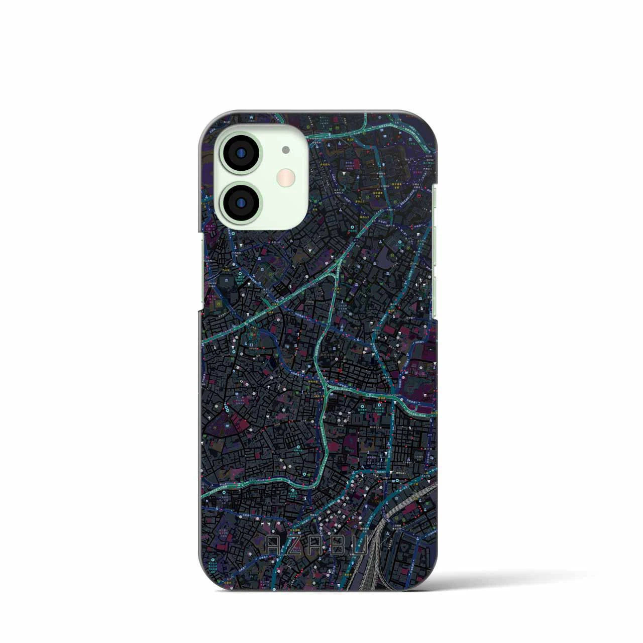 【麻布(東京都)】地図柄iPhoneケース(バックカバータイプ)